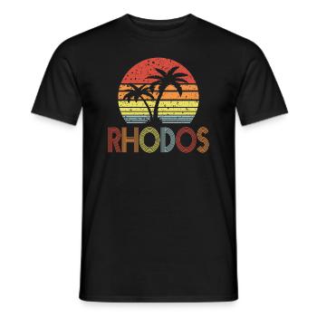 Rhodes - Men's T-Shirt - black - Front - AI Model Male 178 light (178cm)