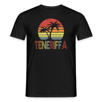 Teneriffa - Männer T-Shirt - Schwarz - Vorne - AI Model Male 178 light (178cm)