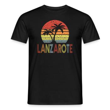 Lanzarote - Men's T-Shirt - black - Front - AI Model Male 178 light (178cm)