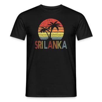 Sri Lanka - Männer T-Shirt - Schwarz - Vorne - AI Model Male 178 light (178cm)