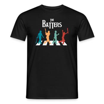 I don't like cricket, I love it, the Batters - Men's T-Shirt - black - Front - AI Model Male 178 light (178cm)
