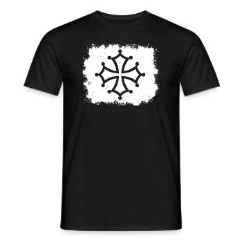 Okzitanien Geschenk Frankreich Okzitanisch Wappen - Männer T-Shirt - Schwarz - Vorne - AI Model Male 178 light (178cm)