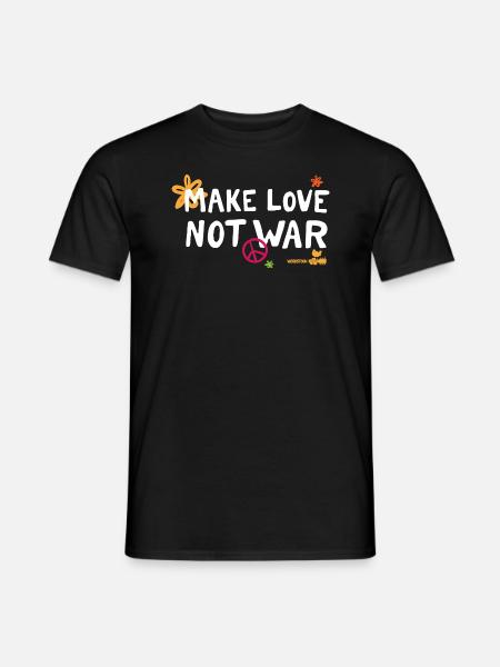 Woodstock Make Love Not War - T-shirt homme - noir