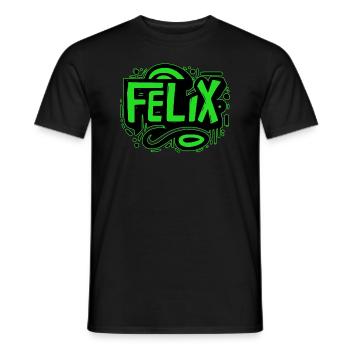 Felix Name Graffiti grün - Männer T-Shirt - Schwarz - Vorne - AI Model Male 178 light (178cm)