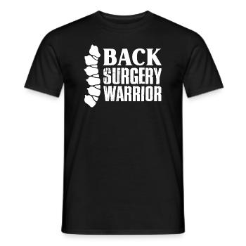 Back Surgery Warrior Scoliosis Spinal Fusion - Men's T-Shirt - black - Front - AI Model Male 178 light (178cm)