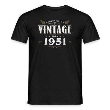 73 Jahre alter Jahrgang 1951 Limitierte Auflage 73. - Männer T-Shirt - Schwarz - Vorne - AI Model Male 178 light (178cm)