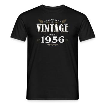 68 Years Old Vintage 1956 Limited Edition 68th - Men's T-Shirt - black - Front - AI Model Male 178 light (178cm)