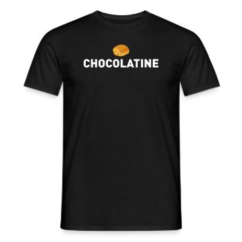 chocolatine - T-shirt homme - noir - Devant - AI Model Male 178 light (178cm)