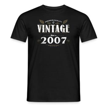 17 Jahre alter Jahrgang 2007 Limitierte Auflage 17. - Männer T-Shirt - Schwarz - Vorne - AI Model Male 178 light (178cm)