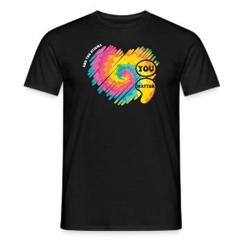 Mental Health Matters - Semicolon Mental Health - Men's T-Shirt - black - Front - AI Model Male 178 light (178cm)