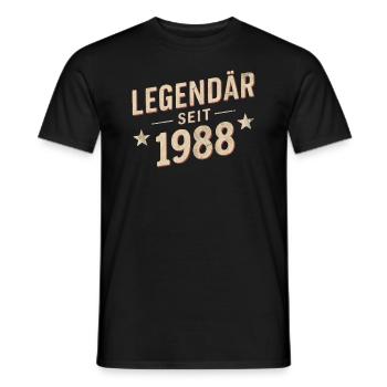 Legendär Seit 1988 - Männer T-Shirt - Schwarz - Vorne - AI Model Male 178 light (178cm)