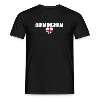 Birmingham England Vintage Englische Flagge - Männer T-Shirt - Schwarz - Vorne - AI Model Male 178 light (178cm)