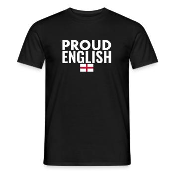 Fier drapeau anglais anglais Angleterre - T-shirt homme - noir - Devant - AI Model Male 178 light (178cm)