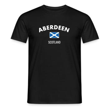 Aberdeen Ecosse Ecosse Drapeau Ecossais Ecosse - T-shirt homme - noir - Devant - AI Model Male 178 light (178cm)