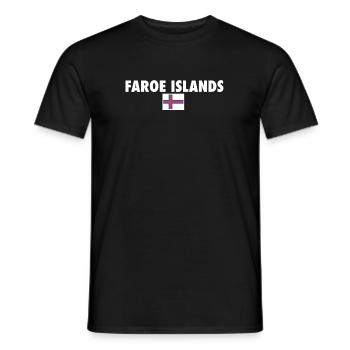 Îles Féroé Îles Féroé Drapeau des Îles Féroé - T-shirt homme - noir - Devant - AI Model Male 178 light (178cm)