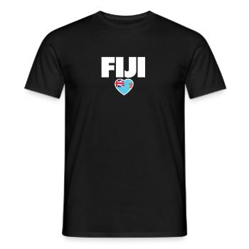 Fidji Fidji Drapeau fidjien Fidji - T-shirt homme - noir - Devant - AI Model Male 178 light (178cm)