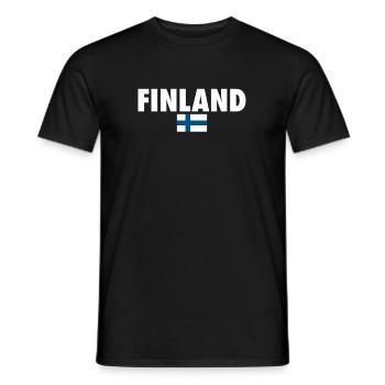 Finlande Finlande Drapeau finlandais Finn - T-shirt homme - noir - Devant - AI Model Male 178 light (178cm)