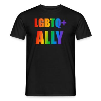 LGBTQ Ally - Men's T-Shirt - black - Front - AI Model Male 178 light (178cm)