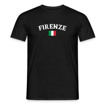 Florence Italie Drapeau italien Italien - T-shirt homme - noir - Devant - AI Model Male 178 light (178cm)