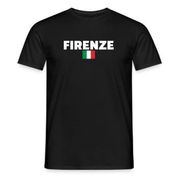 Florence Italie Drapeau italien Italien - T-shirt homme - noir - Devant - AI Model Male 178 light (178cm)