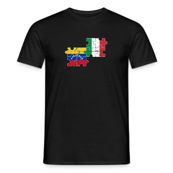 Venezuela Italy Flag Italians Venezuelans - Men's T-Shirt - black - Front - AI Model Male 178 light (178cm)