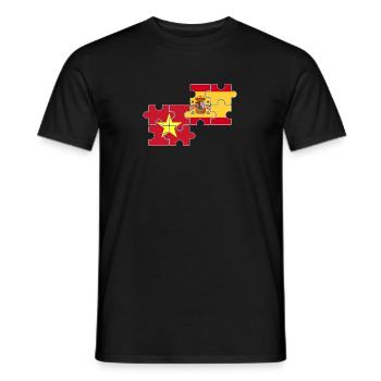 Vietnam Spain Flag Spanish Vietnamese - Men's T-Shirt - black - Front - AI Model Male 178 light (178cm)