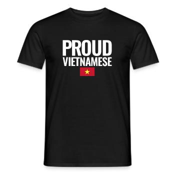 Proud Vietnamese Vietnam Vietnamesische Flagge - Männer T-Shirt - Schwarz - Vorne - AI Model Male 178 light (178cm)