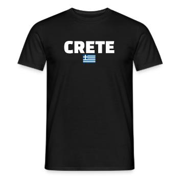 Crète Grèce Drapeau grec Grec - T-shirt homme - noir - Devant - AI Model Male 178 light (178cm)