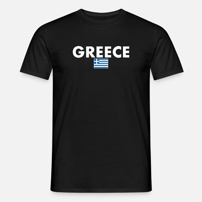 Grèce Grèce Drapeau grec Grec - T-shirt homme - noir