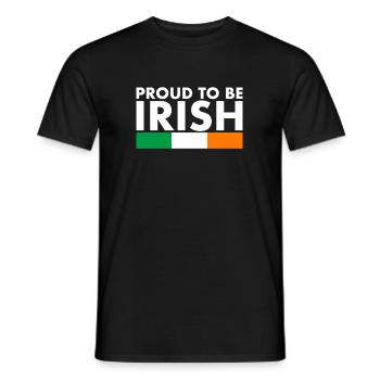 Fier d’être irlandais Drapeau irlandais - T-shirt homme - noir - Devant - AI Model Male 178 light (178cm)
