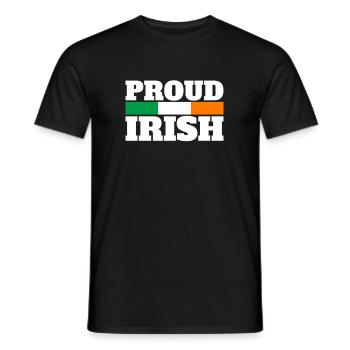 Fier Irlandais Irlande Drapeau Irlandais Fier Irlandais - T-shirt homme - noir - Devant - AI Model Male 178 light (178cm)
