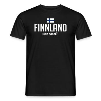 Finlande quoi d’autre dire vacances en Scandinavie - T-shirt homme - noir - Devant - AI Model Male 178 light (178cm)
