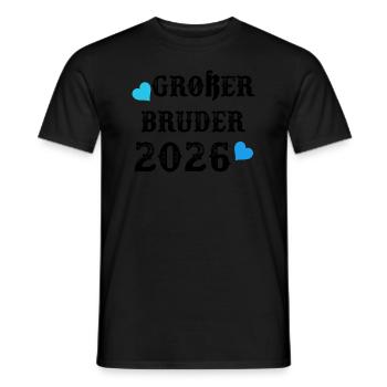 Werdender Großer Bruder 2026 Herzen - Männer T-Shirt - Schwarz - Vorne - AI Model Male 178 light (178cm)