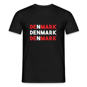 Denmark - Men's T-Shirt - black - Front - AI Model Male 178 light (178cm)