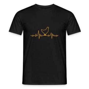 Battement de coeur de poule - T-shirt homme - noir - Devant - AI Model Male 178 light (178cm)