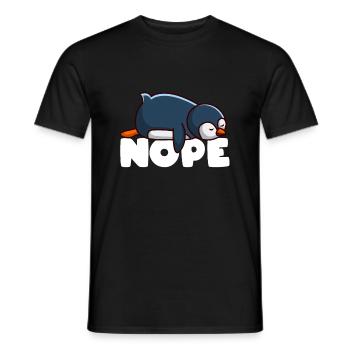 Penguin nope - Men's T-Shirt - black - Front - AI Model Male 178 light (178cm)