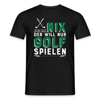 Golf spielen - Männer T-Shirt - Schwarz - Vorne - AI Model Male 178 light (178cm)