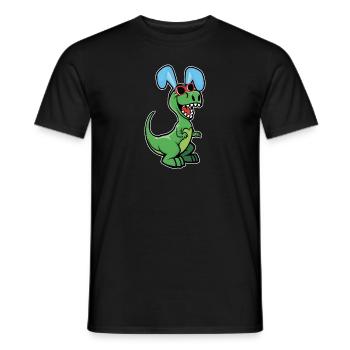 T Rex Dinosaur Easter - Men's T-Shirt - black - Front - AI Model Male 178 light (178cm)