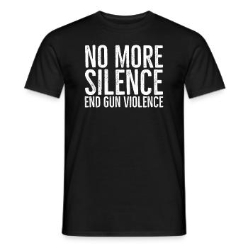 Kein Schweigen mehr, Waffengewalt beenden - Männer T-Shirt - Schwarz - Vorne - AI Model Male 178 light (178cm)