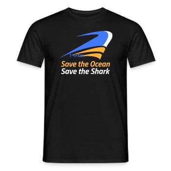 Marijn Surf Shark2 - Männer T-Shirt - Schwarz - Vorne - AI Model Male 178 light (178cm)