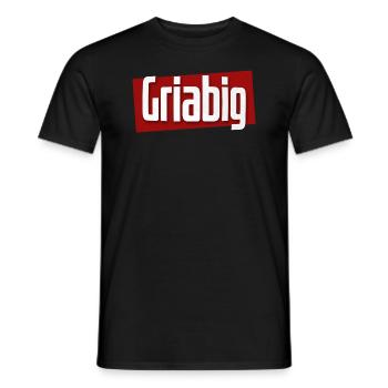 Griabig - Männer T-Shirt - Schwarz - Vorne - AI Model Male 178 light (178cm)