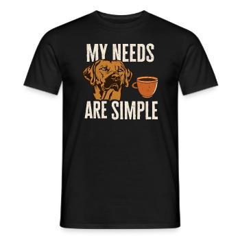 Rhodesian Ridgeback Dog - Men's T-Shirt - black - Front - AI Model Male 178 light (178cm)