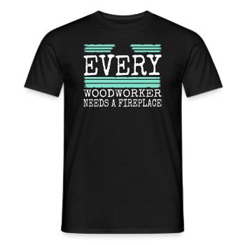carpenter girl tshirts cutter - Männer T-Shirt - Schwarz - Vorne - AI Model Male 178 light (178cm)