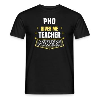 Pho me donne des pouvoirs de professeur drôle Humour - T-shirt homme - noir - Devant - AI Model Male 178 light (178cm)