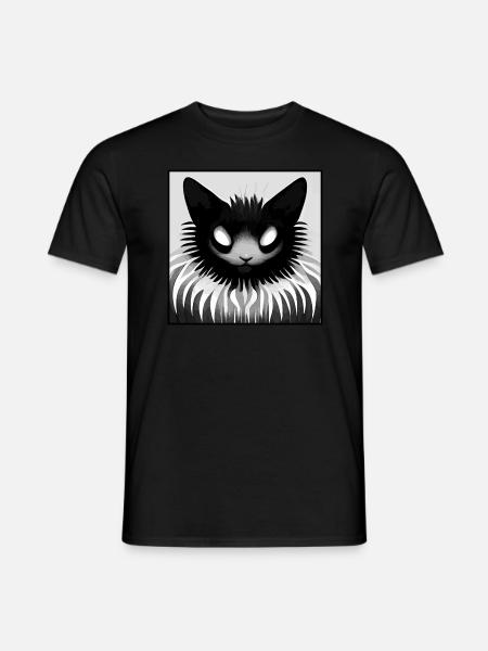 Monsterkatze - Männer T-Shirt - Schwarz
