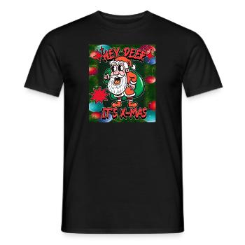 Christmas Outfit - Hey Deer It's X-Mas - Men's T-Shirt - black - Front - AI Model Male 178 light (178cm)