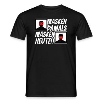 Karneval Masken Fasching Alaaf lustig - Männer T-Shirt - Schwarz - Vorne - AI Model Male 178 light (178cm)