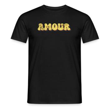 Amour Vintage - Men's T-Shirt - black - Front - AI Model Male 178 light (178cm)