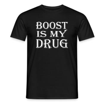 Boost is my Drug Auto Tuning Leidenschaft Geschenk - Männer T-Shirt - Schwarz - Vorne - AI Model Male 178 light (178cm)