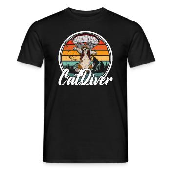 Freefly Catdiver Skydiving Skydiver paraglider - Männer T-Shirt - Schwarz - Vorne - AI Model Male 178 light (178cm)